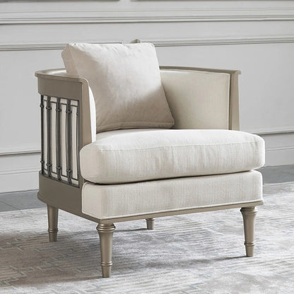 American Light Luxury Sofa Small Apartment Three-person Sofa French Fabric Solid Wood Sofa High-end Furniture