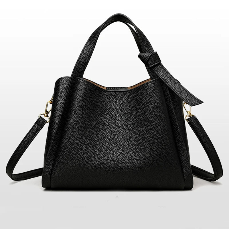 Women's Handbags Retro Fashion Simple New Texture Large Capacity Shoulder Bag Portable Messenger Bucket Bag