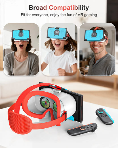 Switch 2 Virtual Reality VR Glasses with Adjustable HD Lenses and Comfortable Head Strap, Labo VR Kit  for Switch 2