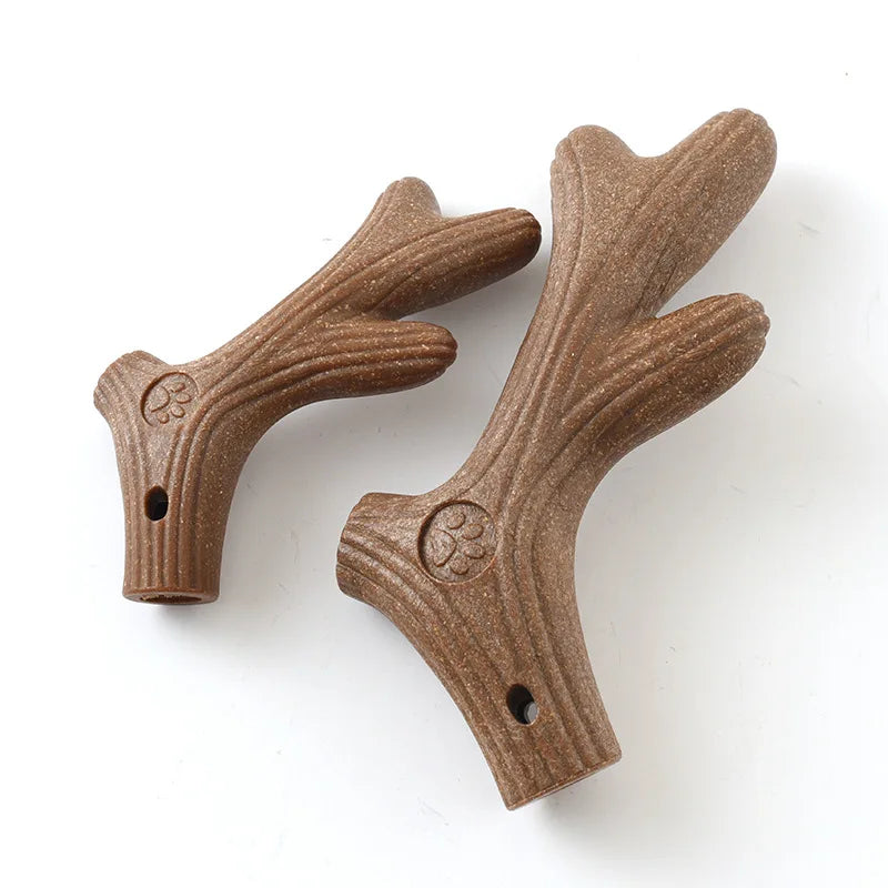 Pet Dog Chew Toys Teeth Clean Stick Interesting Pine Wood Cute Bone Shape Durable Bite Puppy Interactive Toy Pet Supplies