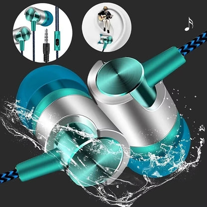 3.5mm Wired In-ear Earphone In Ear Noise Cancellation Ergonomic Design HiFi Stereo Sports Music Headphones For Phone MP3 MP4