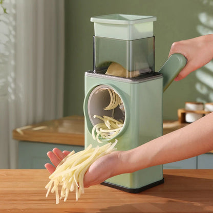 Home Multifunction Vegetable Slicer Manual Grater Vegetable Chopper 3 in 1 Round Cutter Potato Spiralizer Kitchen Accessories ﻿