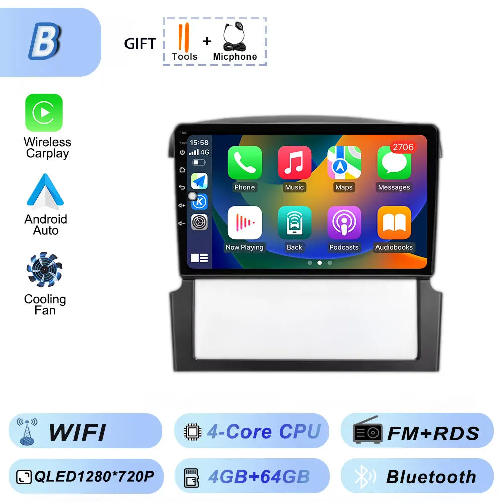 GPS Navigation for Kia Sorento BL 2002-2011 Car Radio Stereo Multimedia Video Player Android 15 Wireless Carplay Android Auto BT