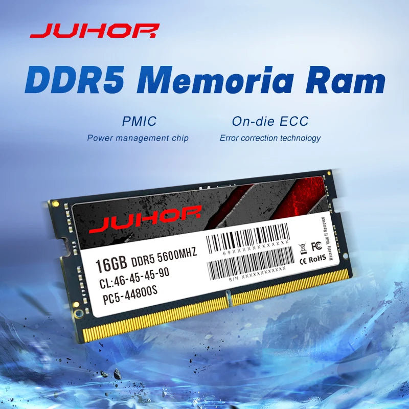 JUHOR Notebook Ram DDR5 16GB 4800MHz 5600MHz Laptop Memory ram