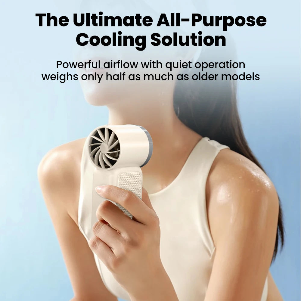 Mini Fan Handheld Portable Outdoor Small Fan 5-speed Adjust Ultra Mini Fan Type-C Rechargeable Home Office Summer Cooling Fans