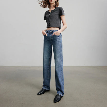 TOYOUTH Women Denim Jean 2025 Spring New Long Pants 8528038