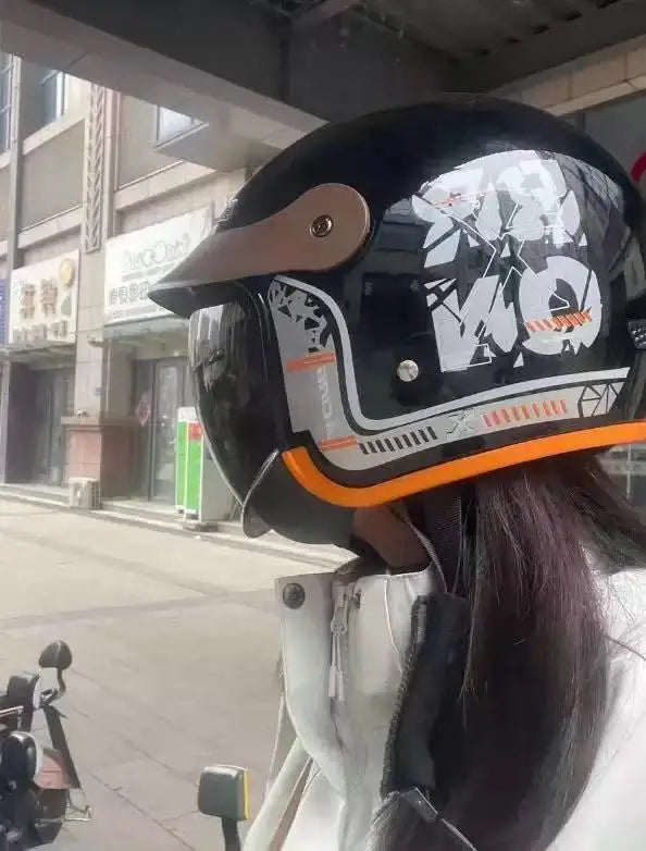Electric Vehicle Motorcycle Warm Half Helmet, Certified Windproof, Unisex Four-season Safety Helmet