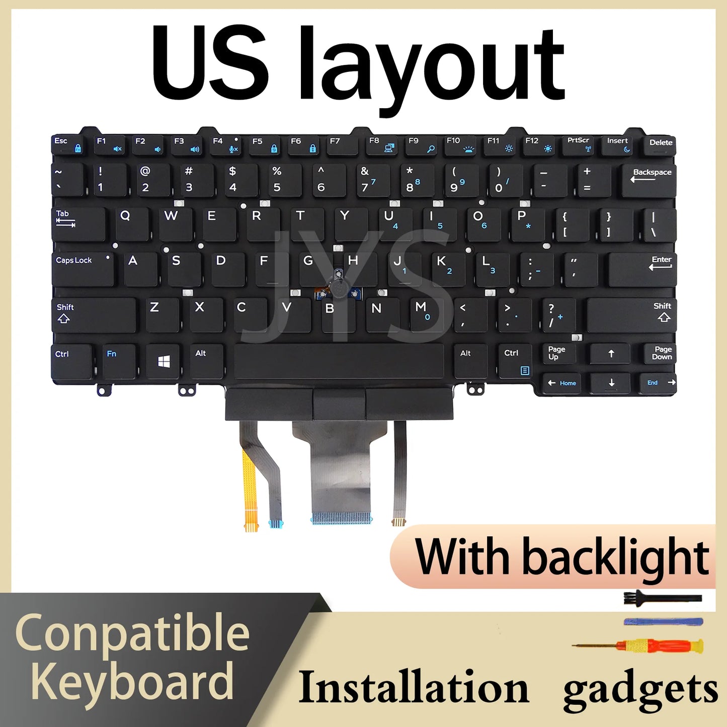 for DELL Latitude E5450 E5470 E5480 E7450 E7470 5480 5490 5488 7480 7490 5491 5495 Backlight Keyboard US DE ES FR LA PT UK