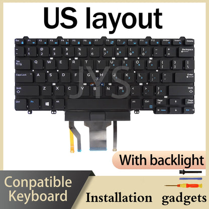 for DELL Latitude E5450 E5470 E5480 E7450 E7470 5480 5490 5488 7480 7490 5491 5495 Backlight Keyboard US DE ES FR LA PT UK