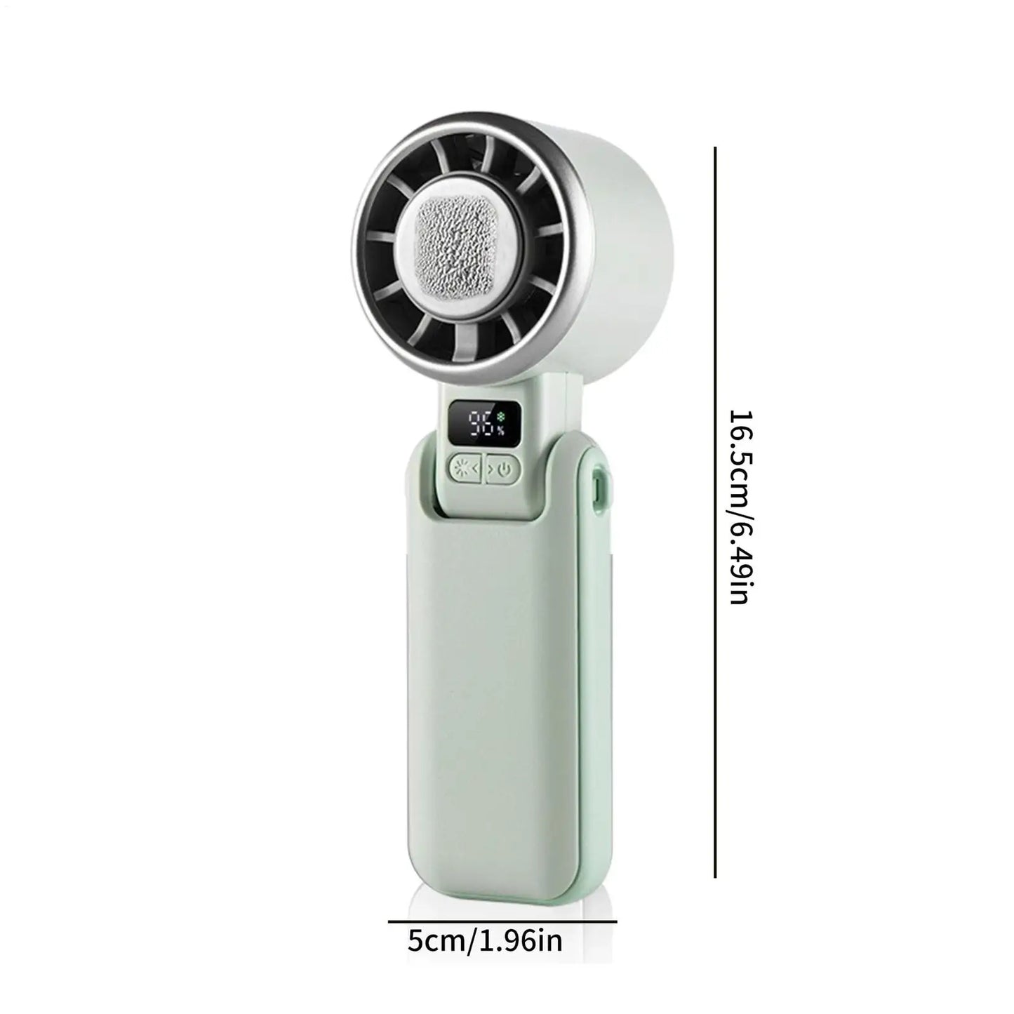 Portable Handheld Fan 5 Speeds Rechargeable Blower Device With Digital Display Portable Fan For Travel Vacation Camping Hiking