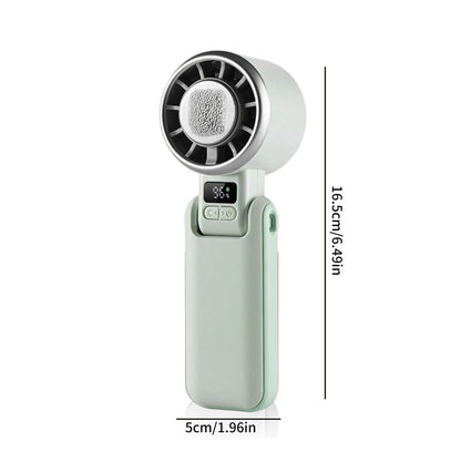 Portable Handheld Fan 5 Speeds Rechargeable Blower Device With Digital Display Portable Fan For Travel Vacation Camping Hiking