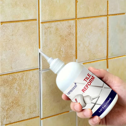 Tile Reform Grout Repair Pen, Waterproof Tile Gap Filler, Mildew Resistant Tile Seam Refinisher for Bathroom Kitchen Floor Wall