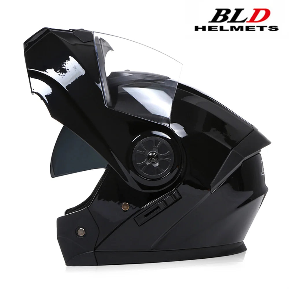 Modular Motorcycle Helmet with Double Lens & Flip Up Face Shield Professional ECE/DOT Certified Casco for All Season Riding