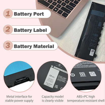 3HWPP 4474mAh Laptop Battery for Dell Latitude 5401 5410 5411 5501 5510 5511 Precision 3541 3551 INSPIRON 7706 2-in Repair