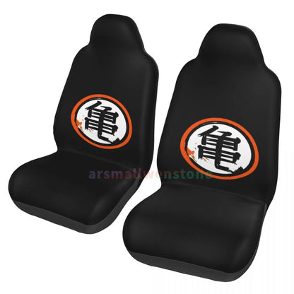 DBZ Kanji Car Seat Cover 2PCS Front Car Seat Cover Seat Anti Fouling Protective Cover Cute Car Accessories
