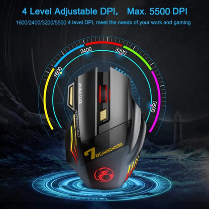 7 Buttons Rechargeable Wireless Mouse Gamer Gaming Mouse Ergonomic Computer Mice For Computer PC Gamer Mouse Laptop Accessories