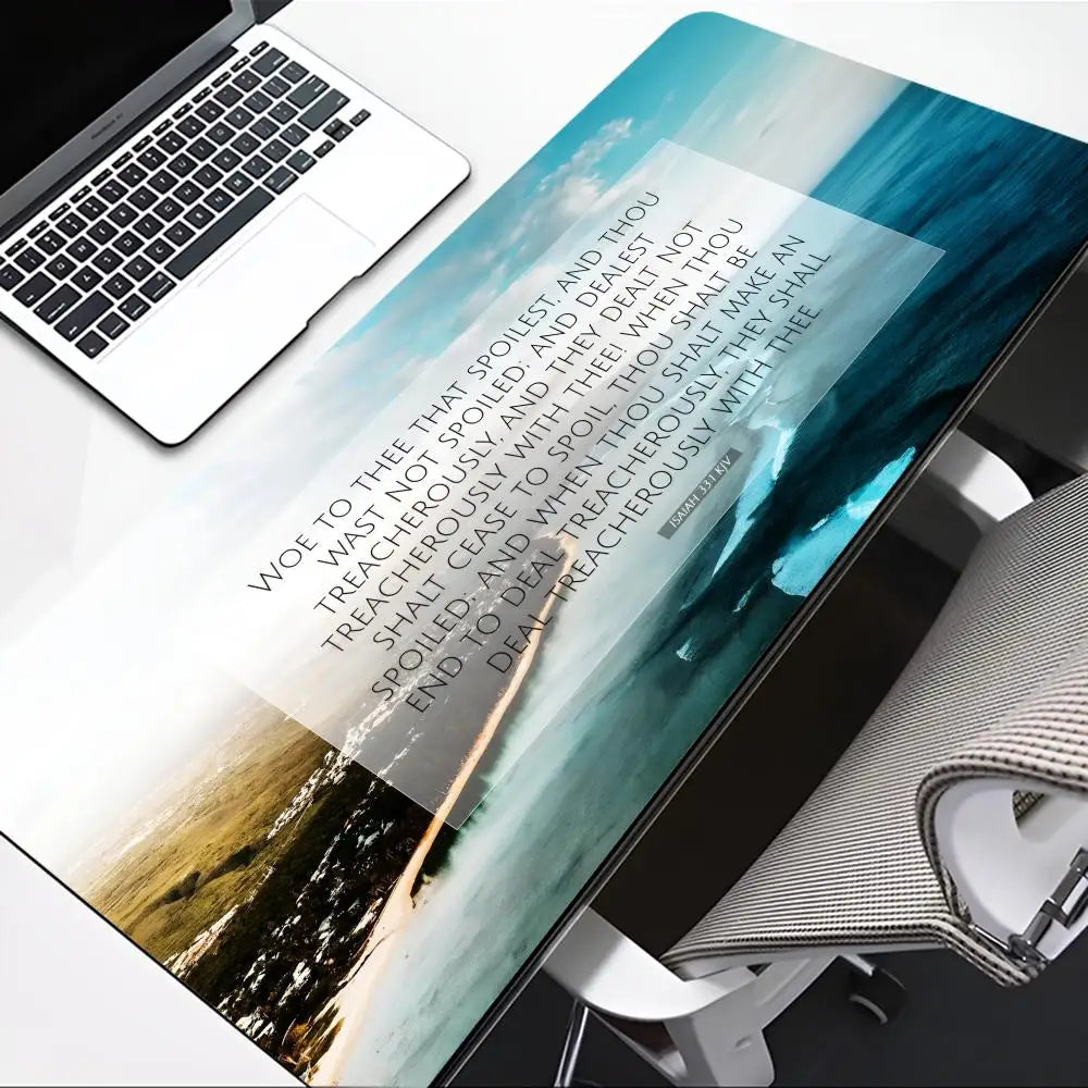 Bible Verse     Mouse Pad Game mouse pad face gamer desk pad mouse pad carpet accessories table pad