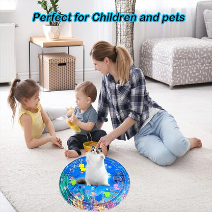 Pet Water Sensory Play Mat Inflatable Cat Water Bed Cushion Puppy Cats Pet Kennel Outdoor Water Toy Cool Cold Mat Pet Supplies