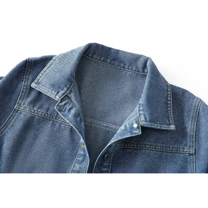 2025New Spring Autumn Denim Jacket Women Big pocke Single-Breasted Casual Ladies Outerwear Korean Fashion Female Cowboy Coat Top