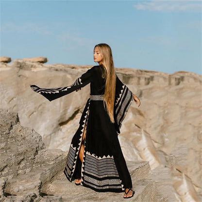 Beach Summer Maxi Dresses Outfits for Women Swimsuit Cover Up Boho Clothing Bohemian Clothes Vestidos De Verano Mujer