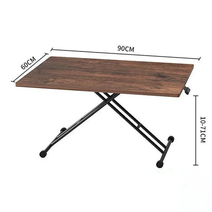 Multifunctional Movable Folding Dining Table Metal Table Legs Small Coffee Tables Dual Storage Extendable Modern Home Furniture