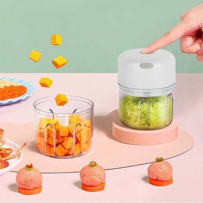 100ML/250ML Electric Garlic Chopper, Portable Food Processor, Rechargeable Vegetable Chopper Blender for Nuts Chili Onion