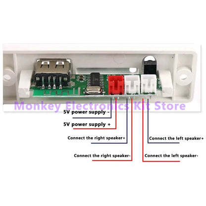 Electronic DIY Bluetooth Speaker Kit White DIY Soldering Project Electronics Kit Teaching Practice Bluetooth Stereo Speaker Kit