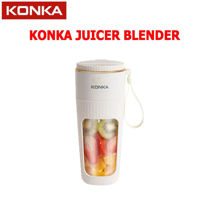 KONKA 340ml Portable Blender, High-Speed Juicing for Home, Office & Outdoor. Food-Grade, Easy-Clean KLLJ-3401