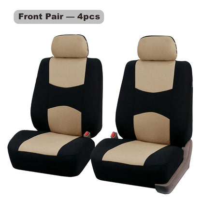 Four Seasons Fashion Universal 9 pcs Car Seat Cover Polyester Fabric Car Seat Cover