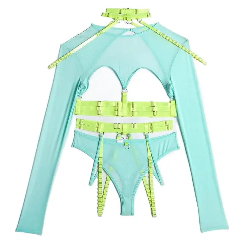 Bikini Fashion Sexy Three-Piece Suit Complex Strap Halter Waist Seal Nightclub Sexy Underwear