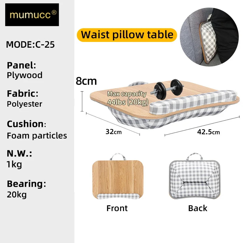 MUMUCC Study Table Bed Desk Student Dormitory Bedroom Laptop Desk Pillow Small Table Applicable To Students Etc