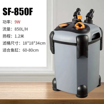 Silent External Fish Tank Filter with Cartridge and Water Pump for Aquarium Circulation and Purification
