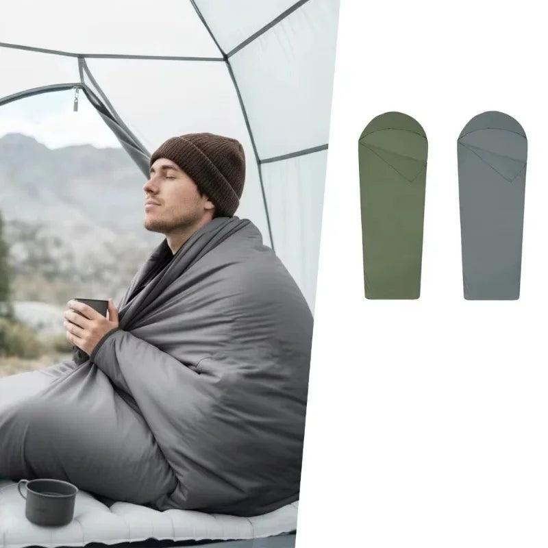 Summer Sleeping Bag Liner Antibacterial Thin Lightweight Travel Sleep Sack Dirt Proof Portable Compact Camping Hiking Outdoor