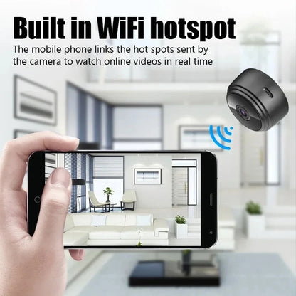 Mini caméra WiFi A9 : enregistreur vidéo sans fil, caméra de sécurité et de protection, caméra de surveillance intelligente pour la maison, idéale pour les bébés et les animaux domestiques.