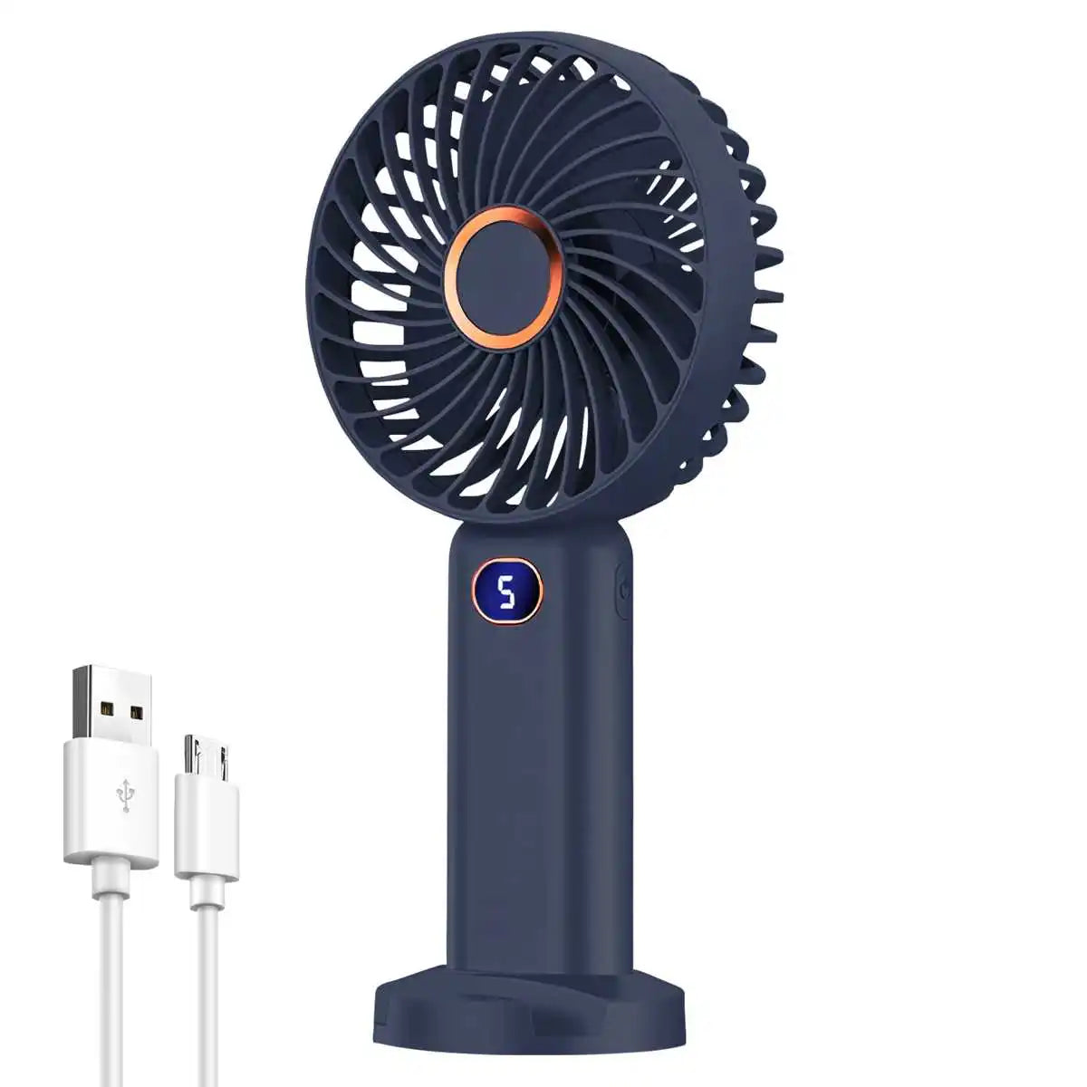 Portable Handheld Fan, Electric Fan with Digital Display, Handheld/neck Hanging/desktop Fan, Eyelash Fan, Makeup Fan