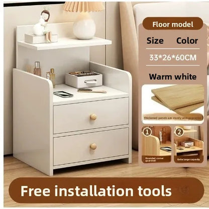 Room Household Home Modern Minimalist Bedside Table Nightstand Small Bedroom Storage Drawer Compact Bedside Cabinet Furniture