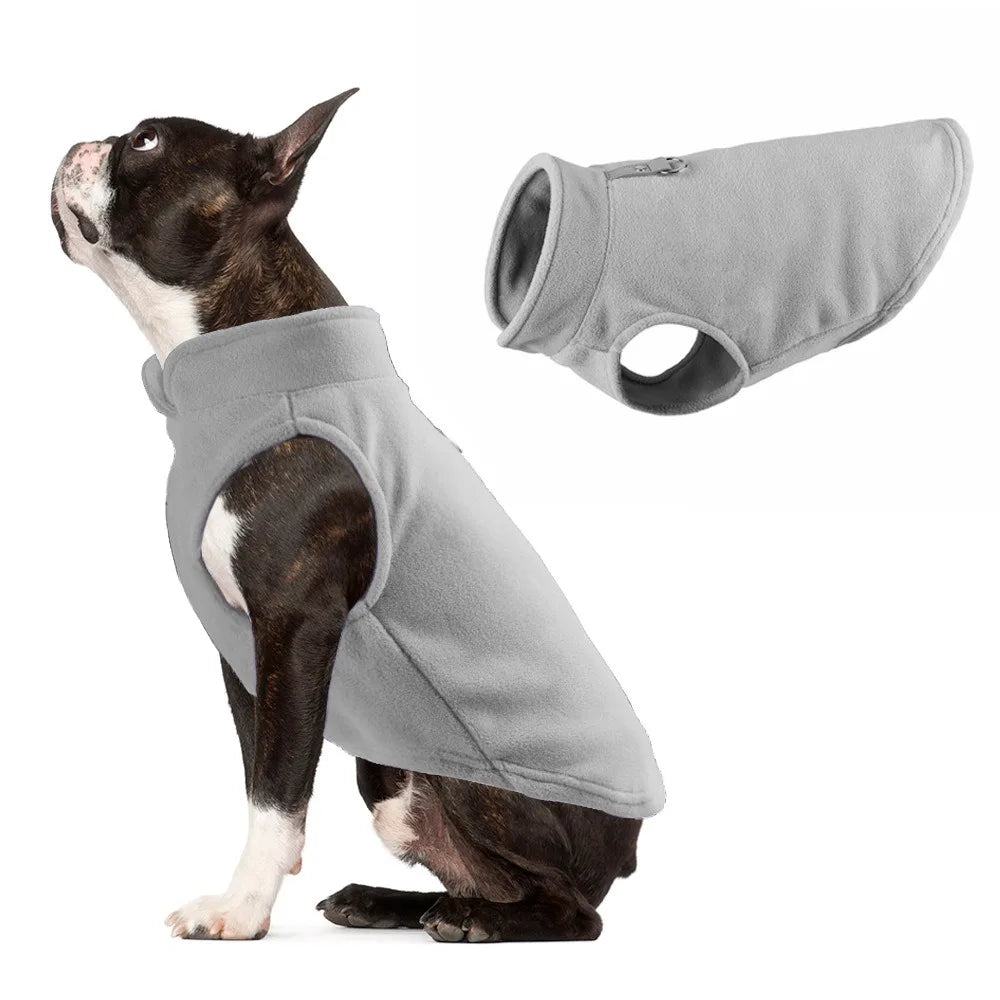 Warm Fleece Dogs Clothes Pet Dog Jacket Vest With D-Ring For Small Dog Cats Clothing French Bulldog Costumes Chihuahua Coat