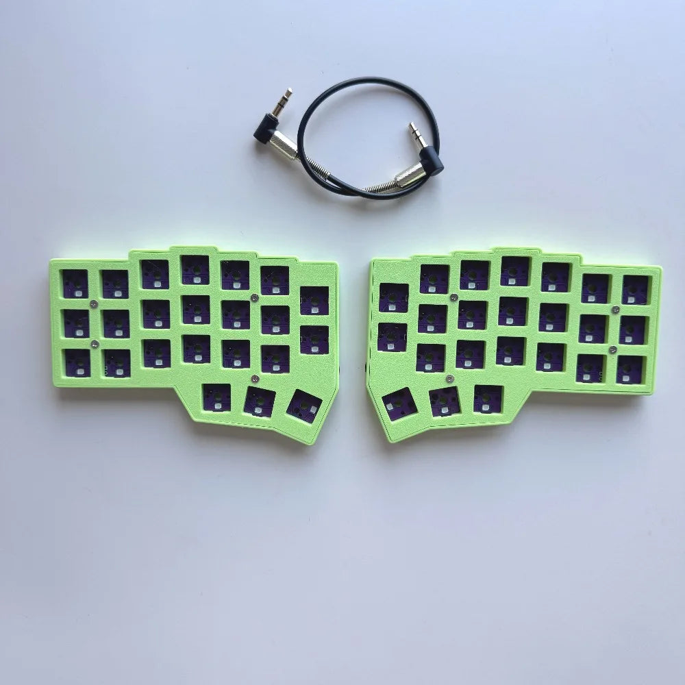 Tenting CorneV4.1 Spilt Keyboard Kit Green Pink Wired Hotswap Horn Keyboard Ergonomic Gaming Accessory Keyboard RGB VIAL Teclado