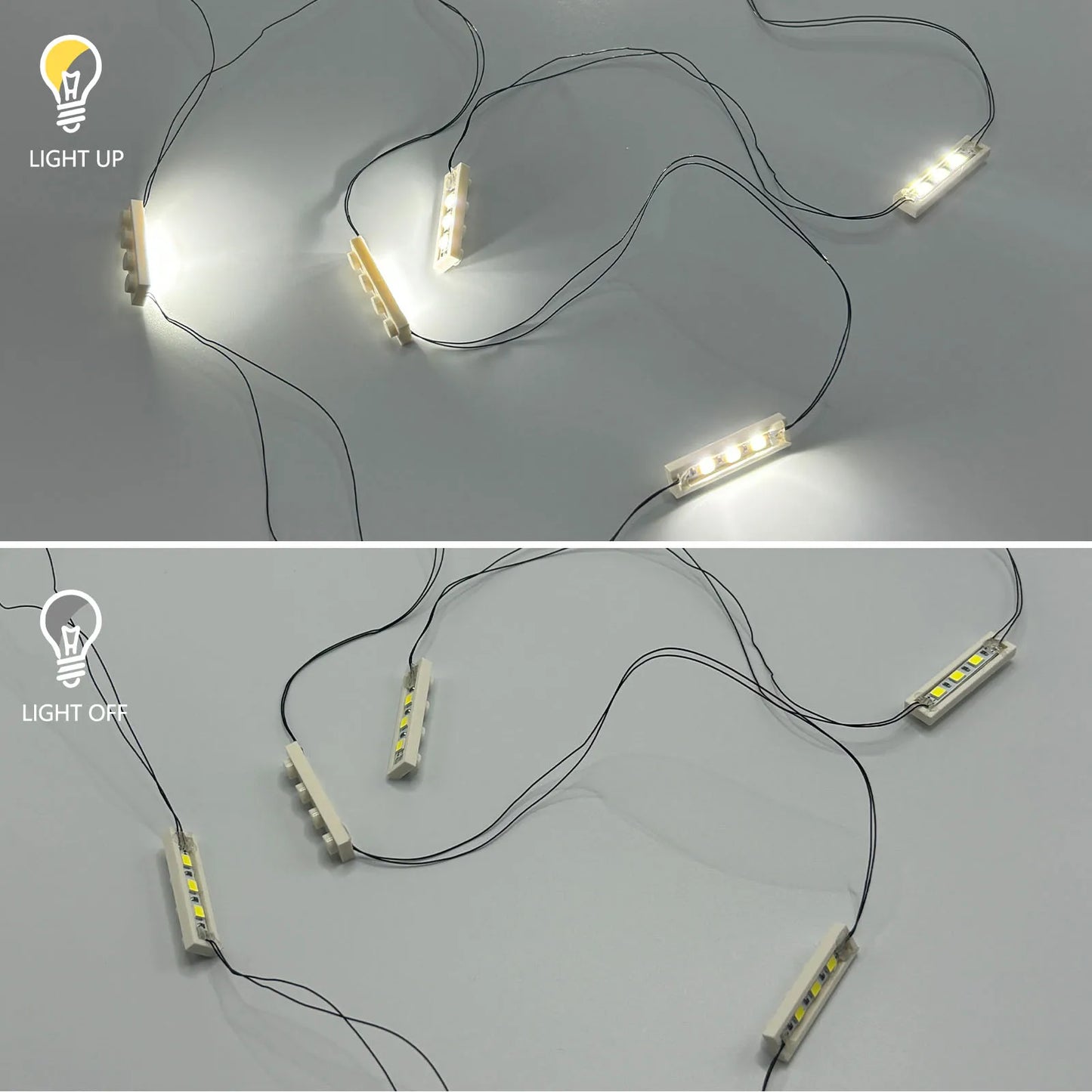 LED Brick Lighting Four/Six in One, Connected in Series, Powered by USB,Light up your building blocks