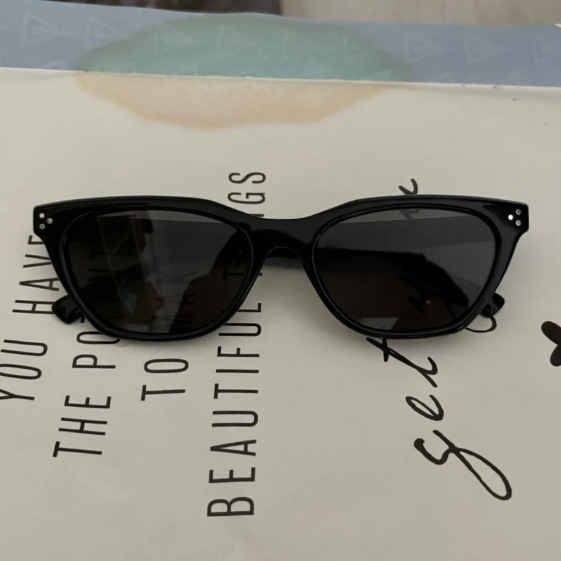 GAMBLE MONSHER Driving Sunglasses Women's UV Protection Large Small Faces Sunscreen Fashionable round Frame Glasses