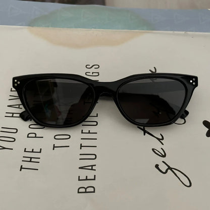 GAMBLE MONSHER Driving Sunglasses Women's UV Protection Large Small Faces Sunscreen Fashionable round Frame Glasses