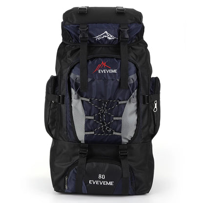 80L wasserdichter Wanderrucksack, Campingrucksack, Trekkingrucksack, großer Reiserucksack für Herren, Outdoor-Sport- und Bergsteigerrucksack