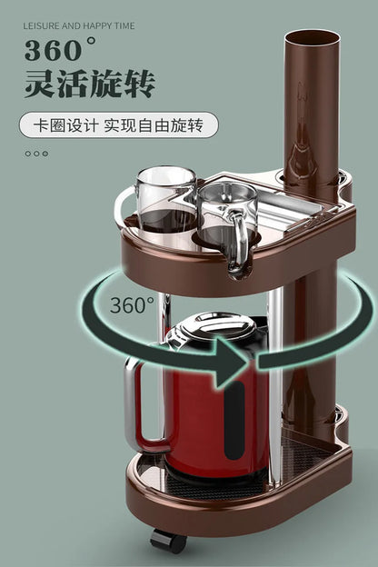 Coffee Table Mahjong Machine Rotating Dining Table Water Cup Holder Chess Room Shelf