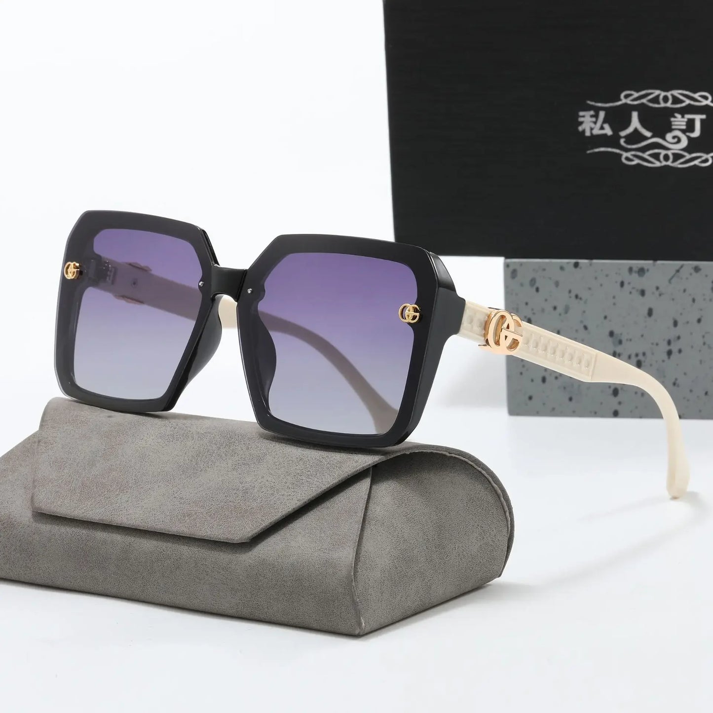 2025 New Sunglasses Women Large Frame Sun Glasses UV Protection Female Eyeglasses Ladies Gafas De Sol Mujer  Gafas De Sol Mujer
