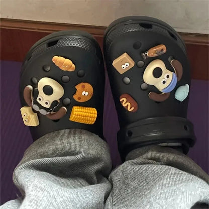 1 Set Cute Dogs Shoes Accessories Boys Girls Sandals Garden Shoe Buckle Decorations Fit Charm