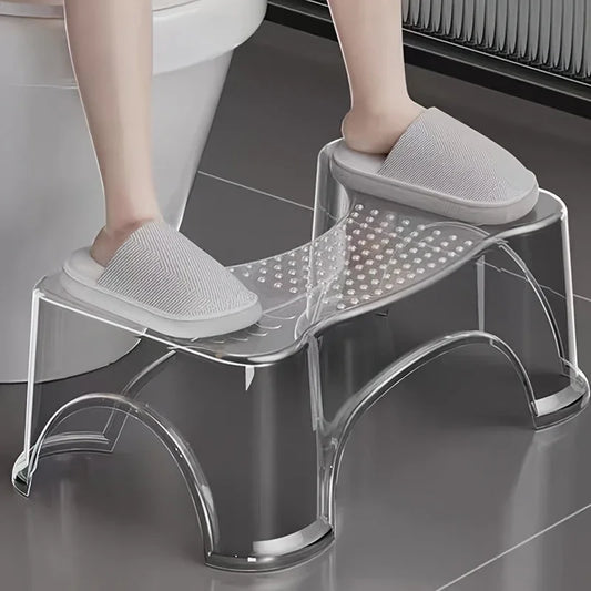 Modern design high toilet seat with waterproof anti-slip footrest, thick squatting platform for adults and elderly