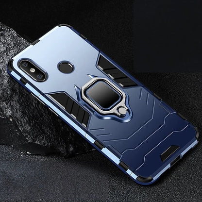 Shockproof Armor Case for Xiaomi, Stand Ring Cover, Mi A2 Lite, 9 SE, F1, 7, 5, 6