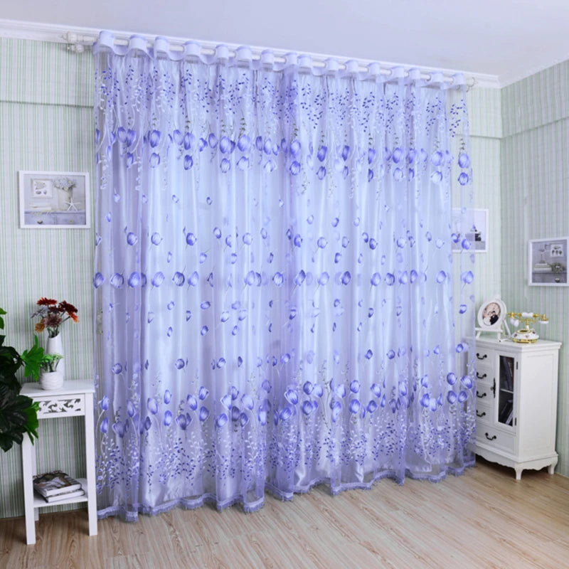 Tulle Curtains Modern Simplicity Living Room Sheer Window Curtains Children's Bedroom Kitchen Soft Comfortable Fabric
