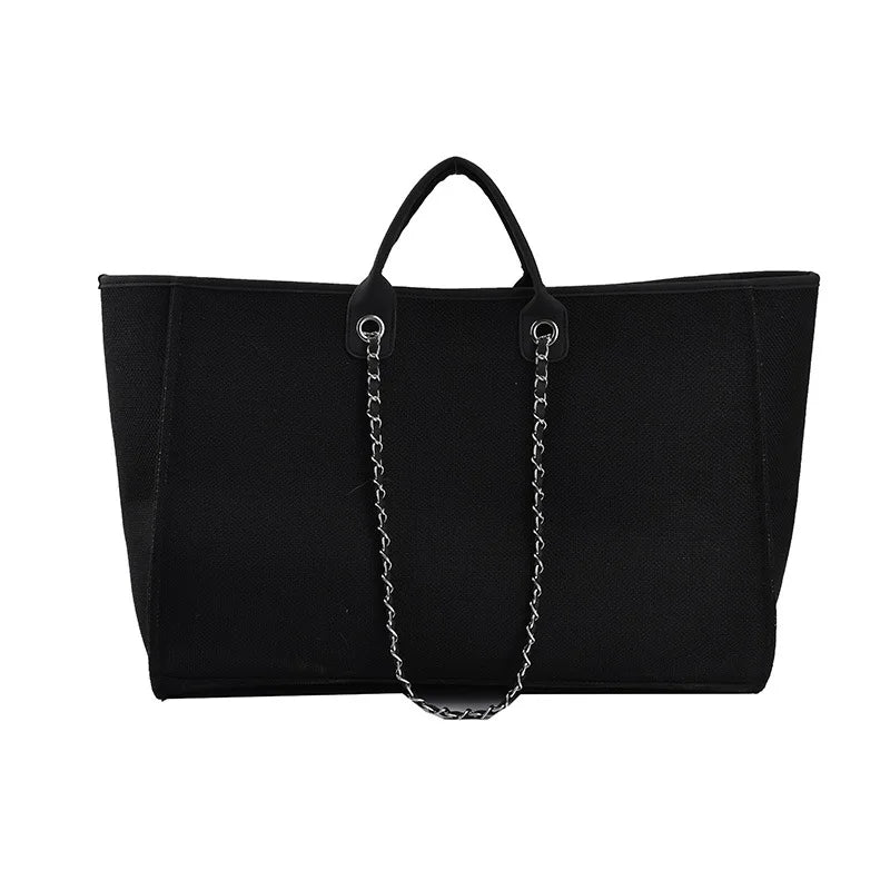 2025 Female Large Capacity New European American Bucket Bag Handheld Single Shoulder Diagonal Cross Chain Tote Bag