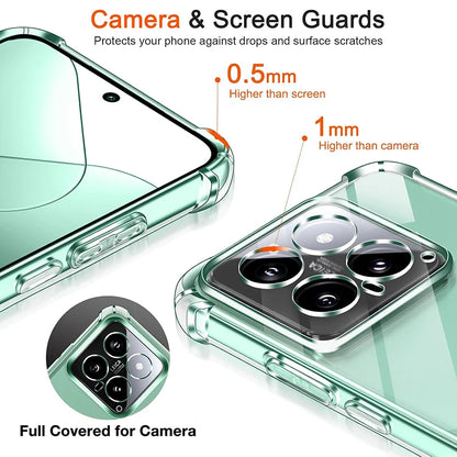 Luxury Clear Shockproof Soft Case For Xiaomi Mi 17 Pro Max 15T 15 14 14T 13 13T 12 12T 11 11T Lite Pro Ultra Thin Cover Case